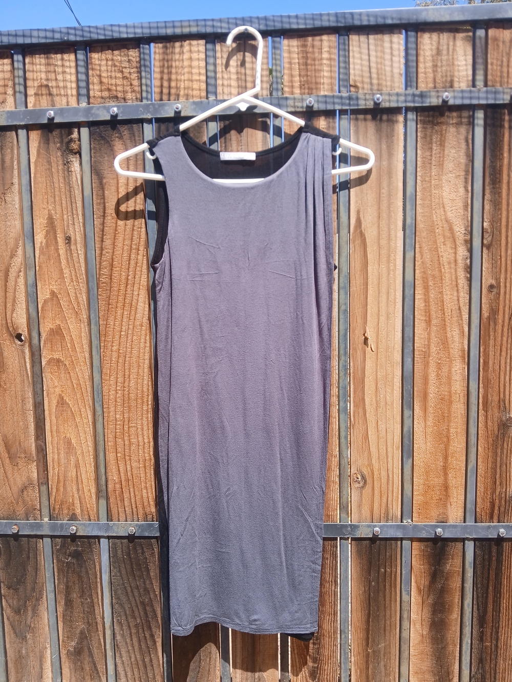 Loveappella Black & Grey Scoop Neck Top